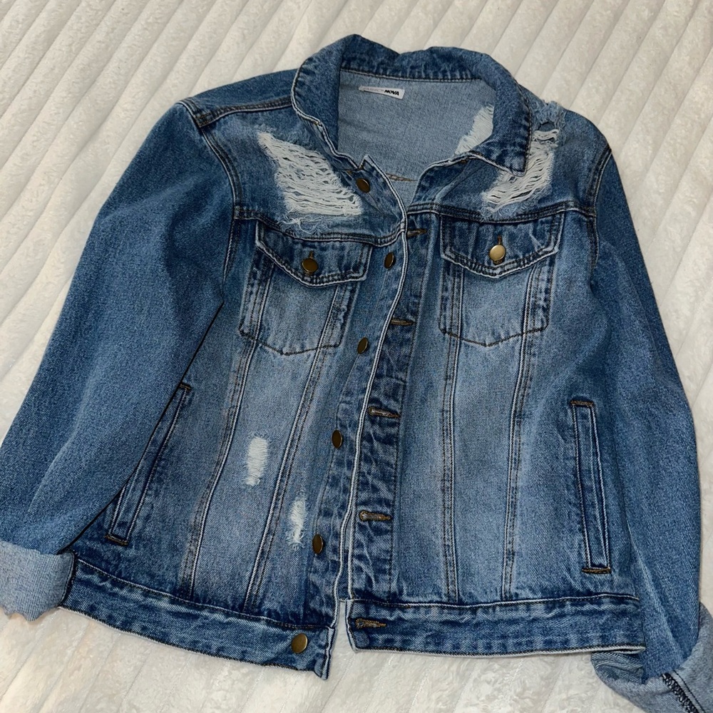 Denim Distressed Jacket